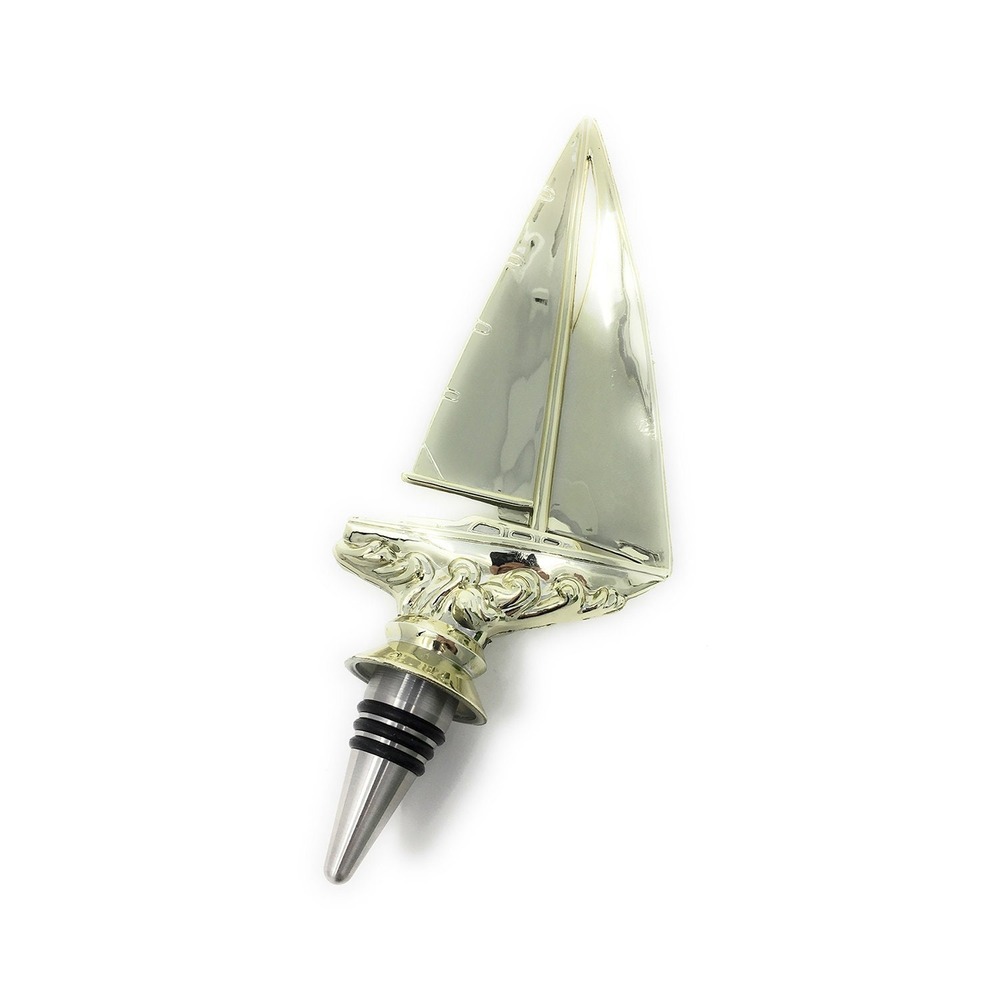 Handmade Bottle Stopper made from Repurposed Sailboat Trophy